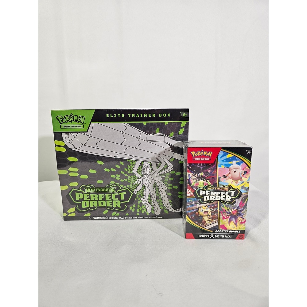 TCG Mega Evolution Pokemon (New & Sealed) Perfect Order ETB & Booster Bundle Set